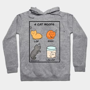 4 cat moods Hoodie